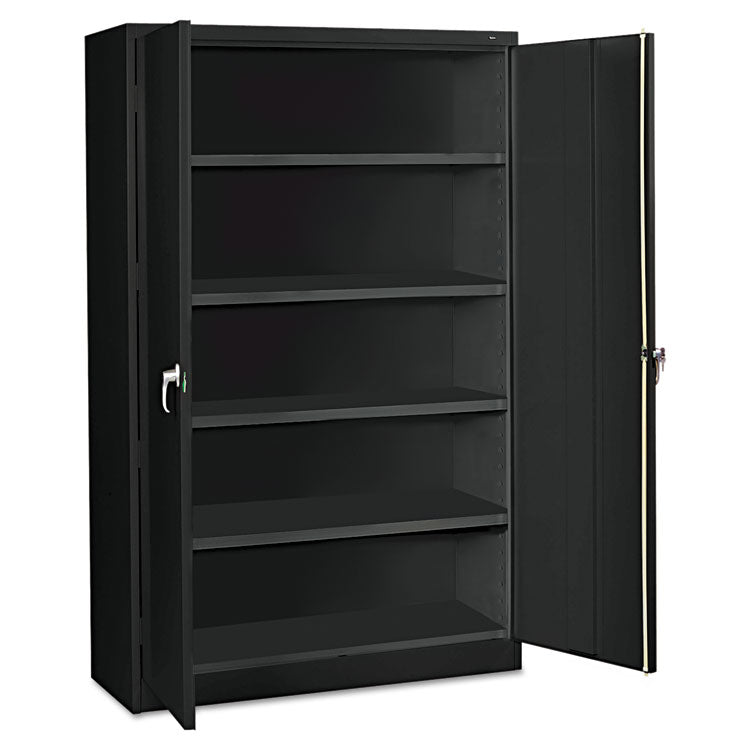 Assembled Jumbo Steel Storage Cabinet, 48w X 18d X 78h, Black