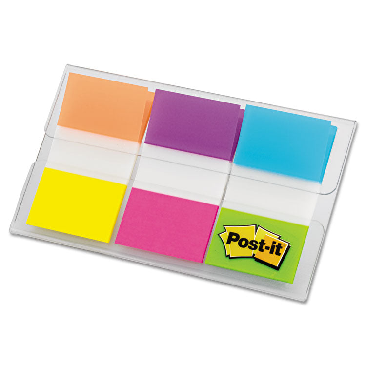 Page Flags In Portable Dispenser, Assorted Brights, 60 Flags/pack