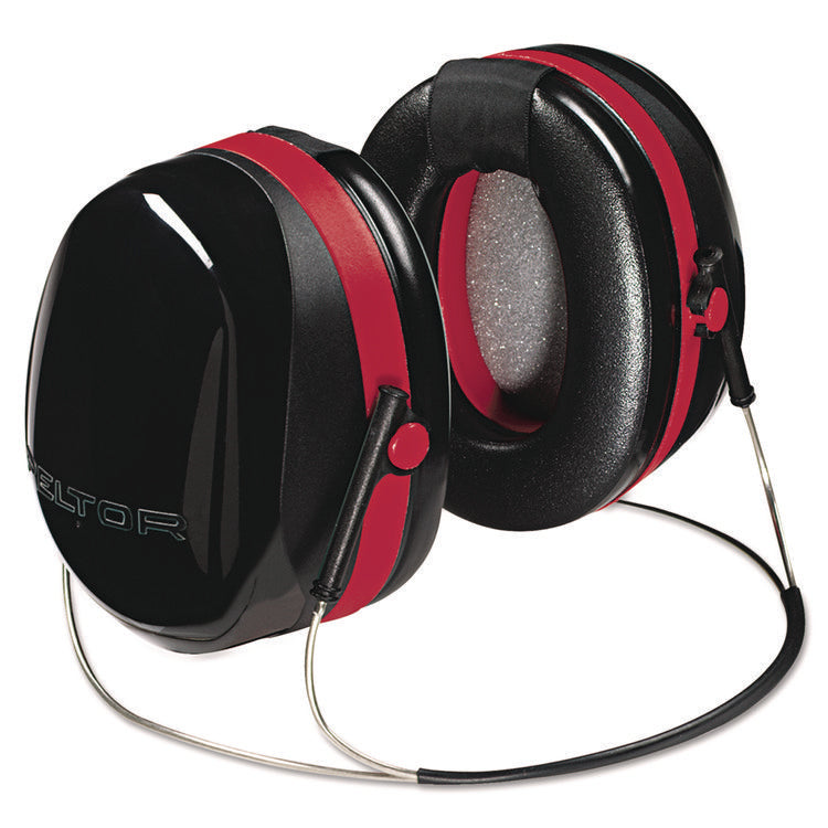 E-A-R Peltor OPTIME 105 Behind-The-Head Earmuffs, 29 dB NRR, Red/Black