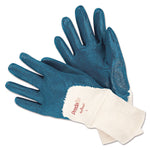 Predalite Nitrile Gloves, Large, Blue/White, 12 Pairs