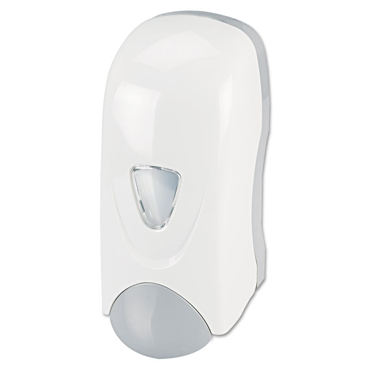 Foam-Eeze Bulk Foam Soap Dispenser With Refillable Bottle, 1,000 Ml, 4.88 X 4.75 X 11, White/gray