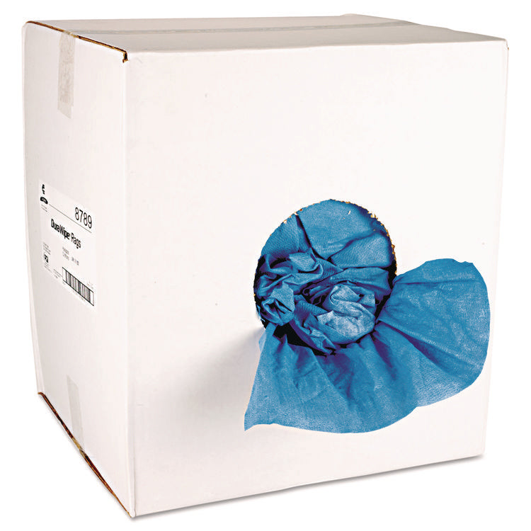 VeraClean Critical Cleaning Wipes, Creped Texture, Crumple, 1-Ply, 14 x 14, Unscented, Blue, 250/Carton