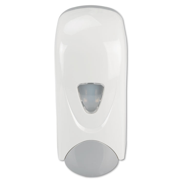 Foam-Eeze Bulk Foam Soap Dispenser With Refillable Bottle, 1,000 Ml, 4.88 X 4.75 X 11, White/gray