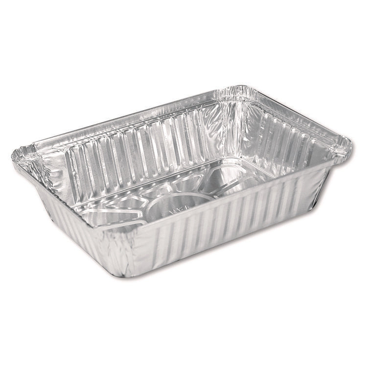 Aluminum Oblong Pan, 2.25 lb, 5.94 x 8.44 x 1.81, Silver, 500/Carton