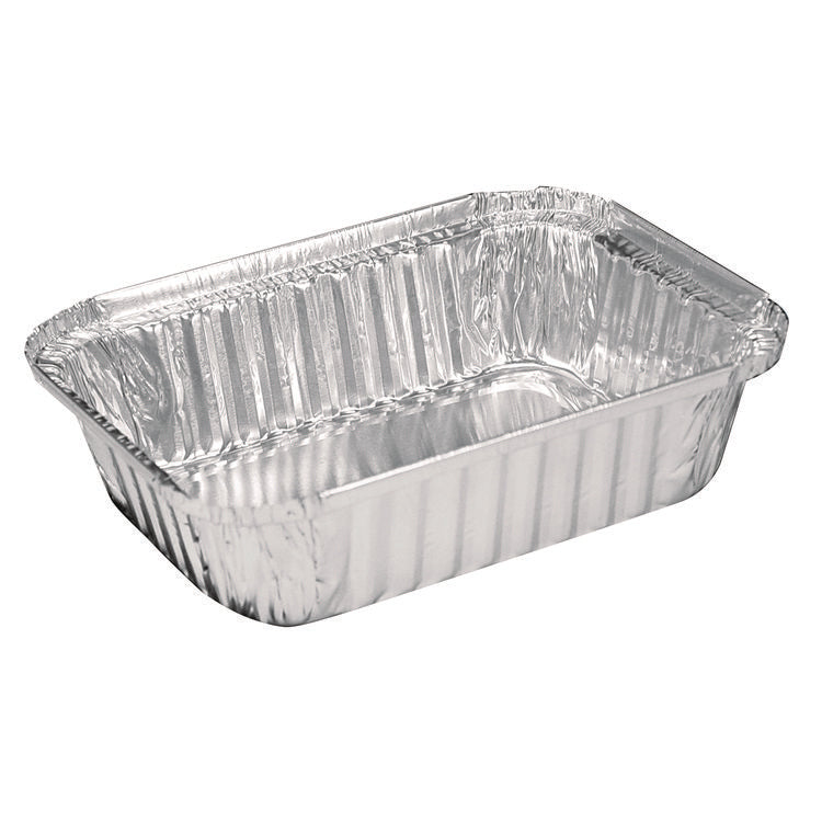 Aluminum Oblong Pan, 1.5 lb, 5.13 x 7.06 x 1.69, Silver, 500/Carton