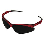 Nemesis Safety Glasses, Red Frame, Smoke Lens