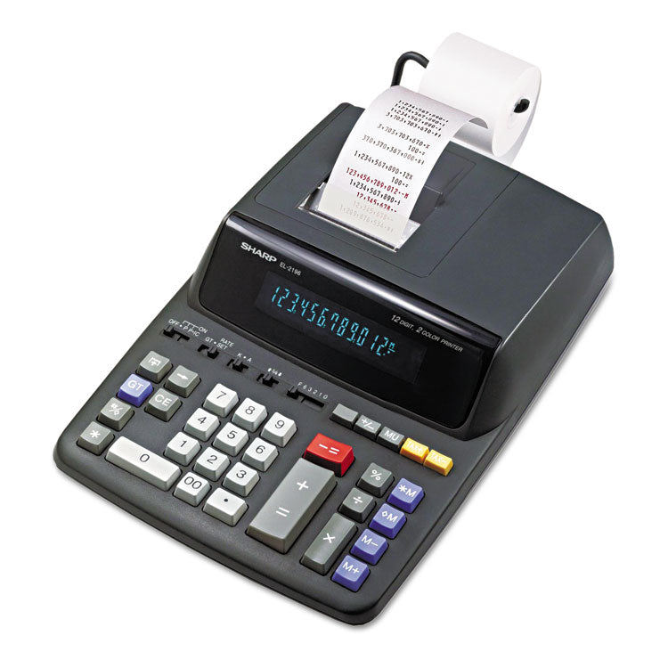 El2196bl Two-Color Printing Calculator, Black/red Print, 3.7 Lines/sec
