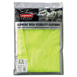 GloWear 8210Z Class 2 Economy Vest, Polyester Mesh, Large to X-Large, Lime