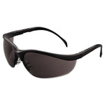 Klondike Safety Glasses, Matte Black Frame, Gray Lens, 12/Box