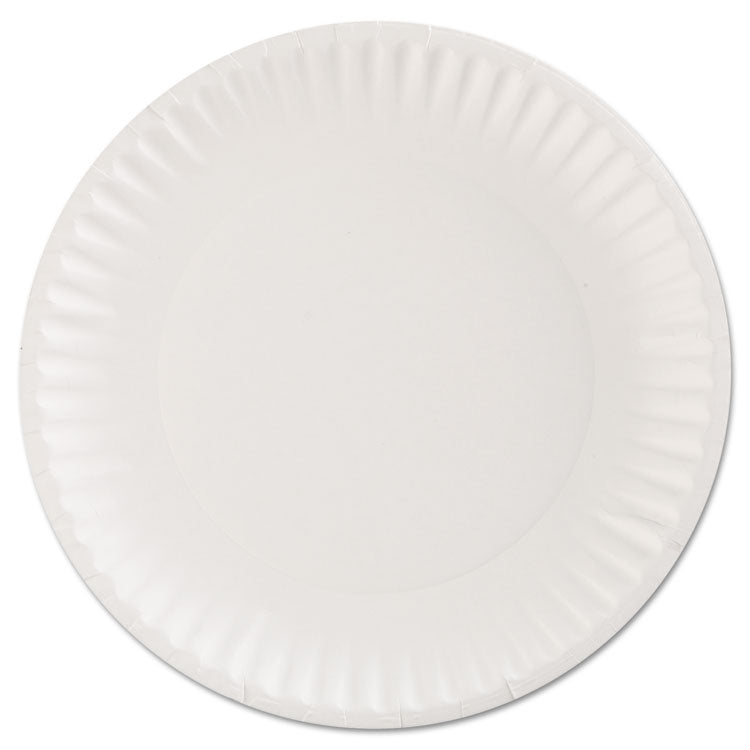 Paper Plates, 9" Dia, White, 100/pack