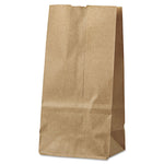 Grocery Paper Bags, 2# Size, 30# Basis Weight, 4.13" x 2.63" x 7.88", Kraft, 500/Bundle