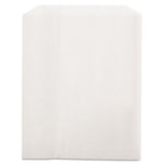 Grease-Resistant Single-Serve Bags, 6" x 0.75" x 7.25", White, 2,000/Carton