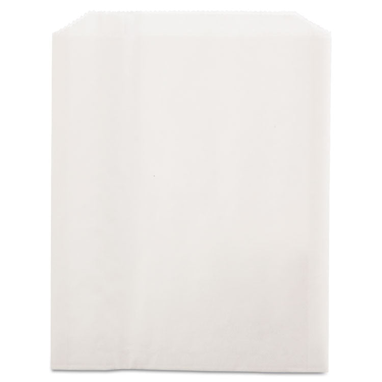 Grease-Resistant Single-Serve Bags, 6" x 0.75" x 7.25", White, 2,000/Carton
