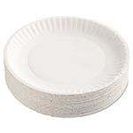 Paper Plates, 9" Dia, White, 100/pack