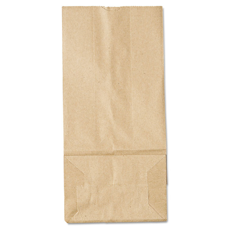 Grocery Paper Bags, 5# Size, 35# Basis Weight, 5.25" x 3.38" x 10.94", Kraft, 500/Bundle