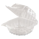 ClearSeal Hinged-Lid Plastic Containers, 5.8 x 6 x 3, Clear, Plastic, 125/Pack, 4 Packs/Carton