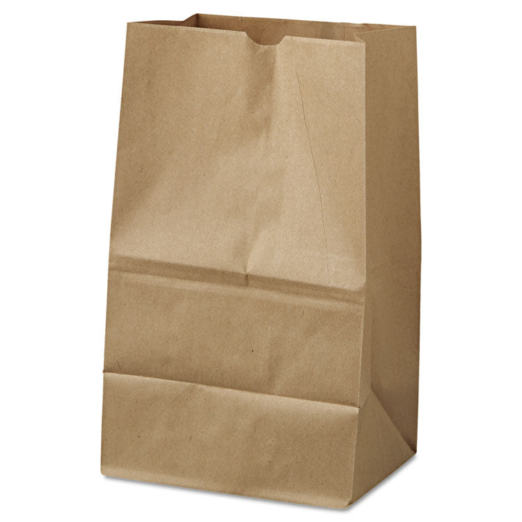 Grocery Paper Bags, 20# Squat Size, 40# Basis Weight, 8.13" x 5.88" x 12.5", Kraft, 500/Bundle