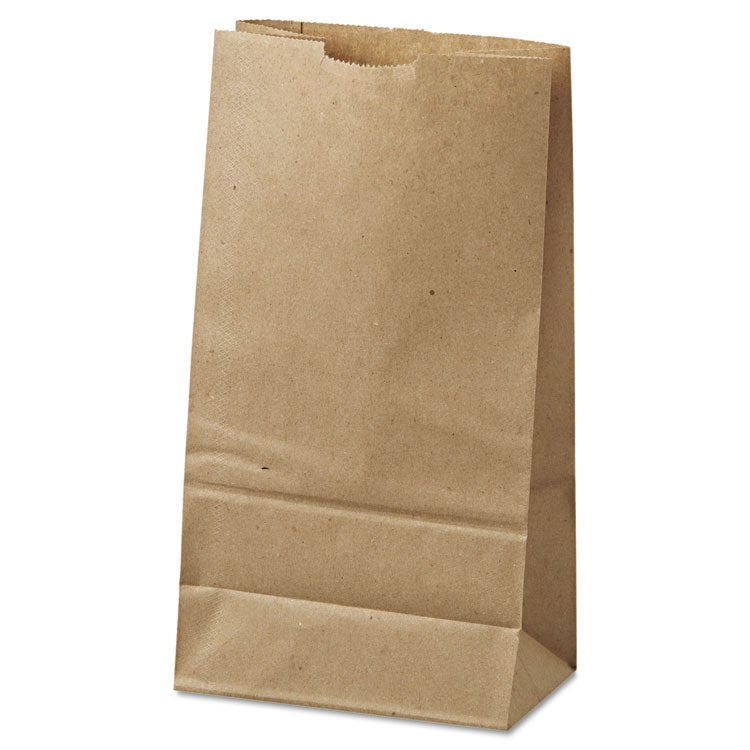 Grocery Paper Bags, 6# Size, 35# Basis Weight, 5.88" x 3.63" x 11", Kraft, 500/Bundle