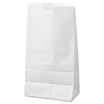 Grocery Paper Bags, 6# Size, 35# Basis Weight, 5.88" x 3.63" x 11", White, 500/Bundle