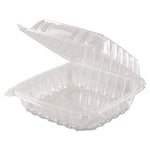 ClearSeal Hinged-Lid Plastic Containers, 8.3 x 8.3 x 3, Clear, Plastic, 250/Carton