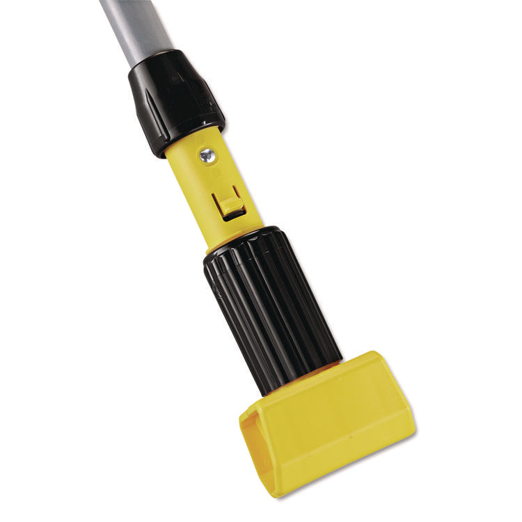 Gripper Aluminum Mop Handle, 1.13" dia x 60", Gray/Yellow
