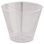 Comet Smooth Wall Tumblers, Squat, 9 oz, Plastic, Clear, 25/Pack, 20 Packs/Carton