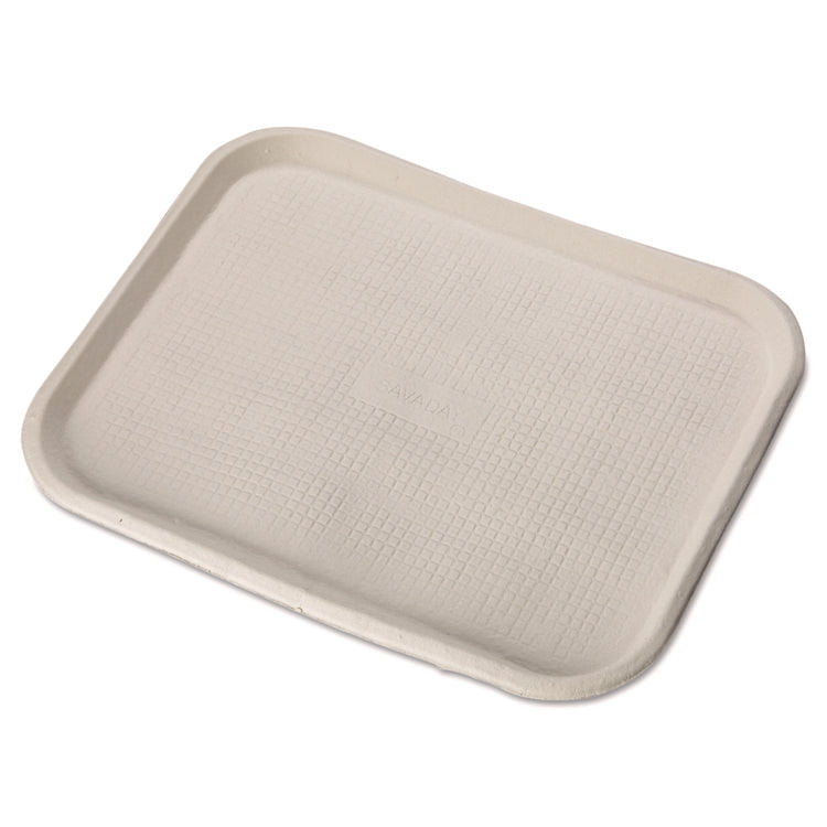 Savaday Molded Fiber Food Trays, 14 x 18, White, Paper, 100/Carton