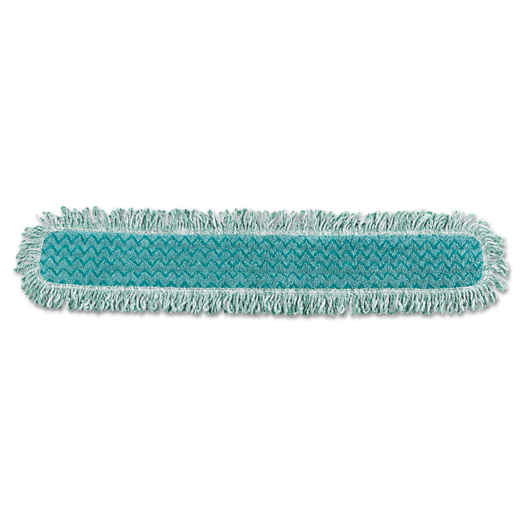 Hygen Dry Dusting Mop Heads With Fringe, 36", Microfiber, Green