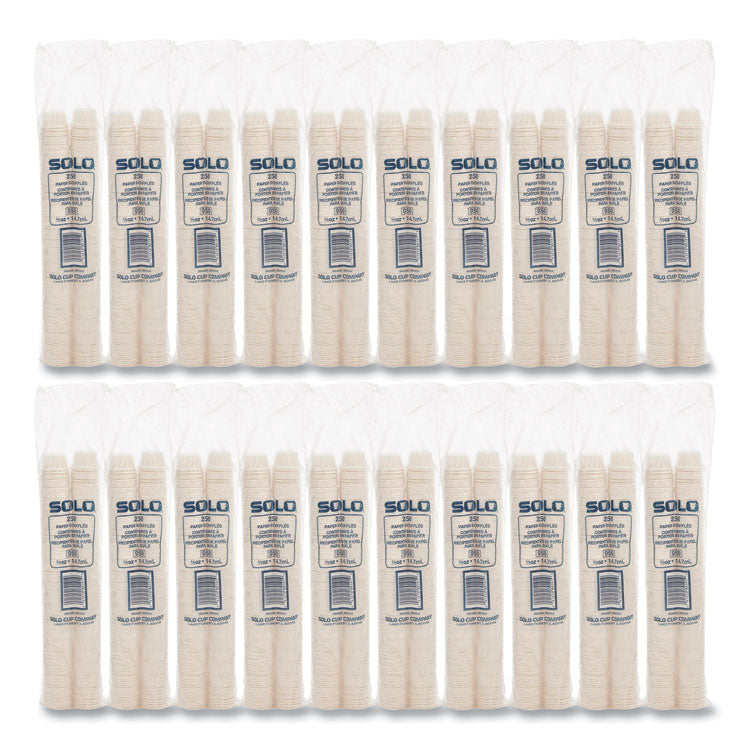 Paper Portion Cups, 0.5 oz, White, 250/Bag, 20 Bags/Carton