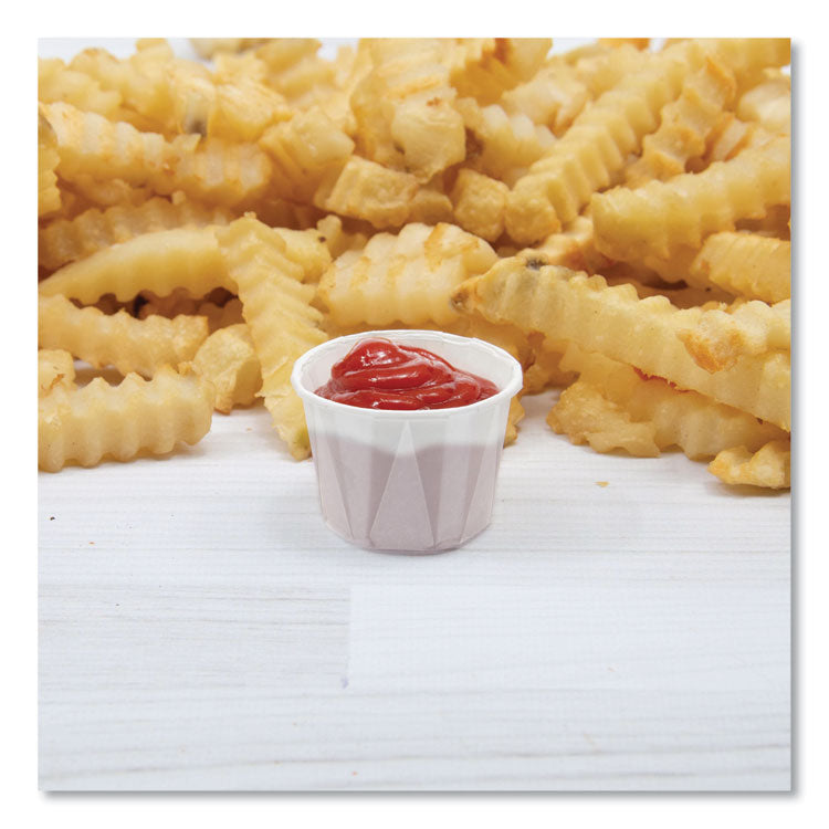 Paper Portion Cups, 0.75 oz, White, 250/Bag, 20 Bags/Carton