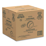 Concorde Foam Plate, 3-Compartment Plate, 9" dia, White, 125/Pack, 4 Packs/Carton