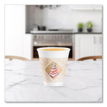 Cafe G Foam Hot/cold Cups, 12 Oz, Brown/red/white, 1,000/carton