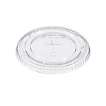 Straw-Slot Cold Cup Lids, Fits 9 oz to 20 oz Cold Cups, Plastic, Clear, 100/Pack