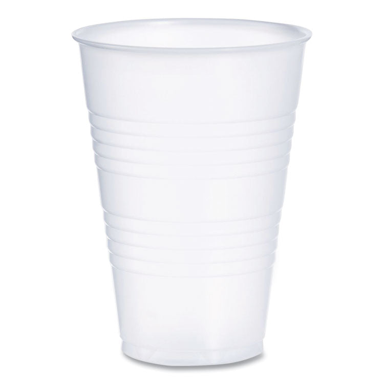 High-Impact Polystyrene Cold Cups, 14 oz, Plastic, Translucent, 50/Sleeve. 20 Sleeves/Carton