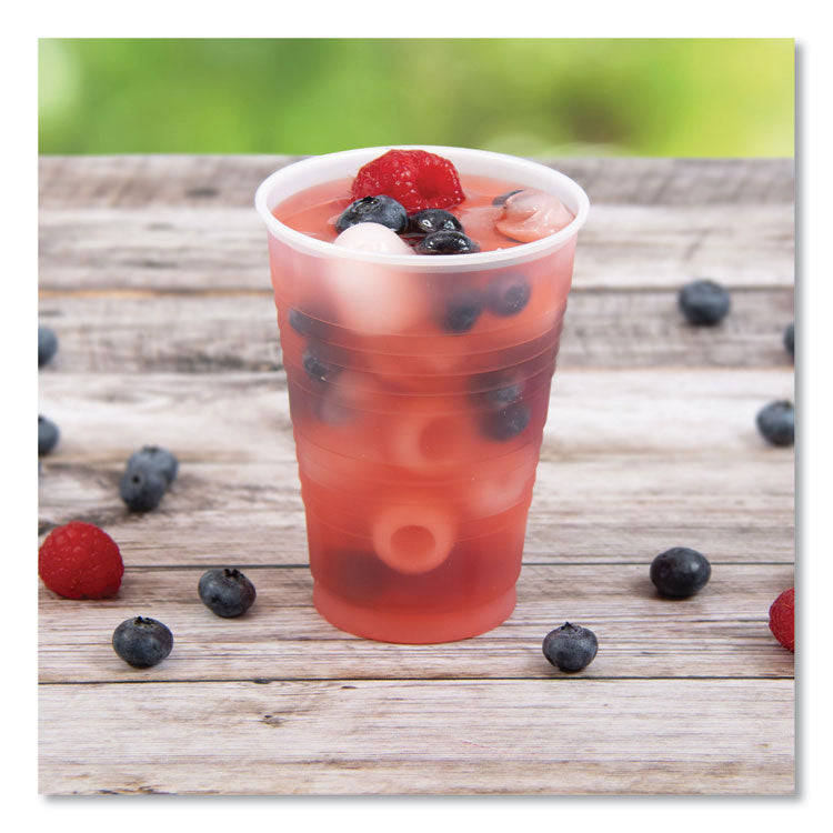 High-Impact Polystyrene Cold Cups, 14 oz, Plastic, Translucent, 50/Sleeve. 20 Sleeves/Carton