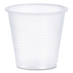 High-Impact Polystyrene Cold Cups, 3.5 oz, Plastic, Translucent, 100/Sleeve, 25 Sleeves/Carton