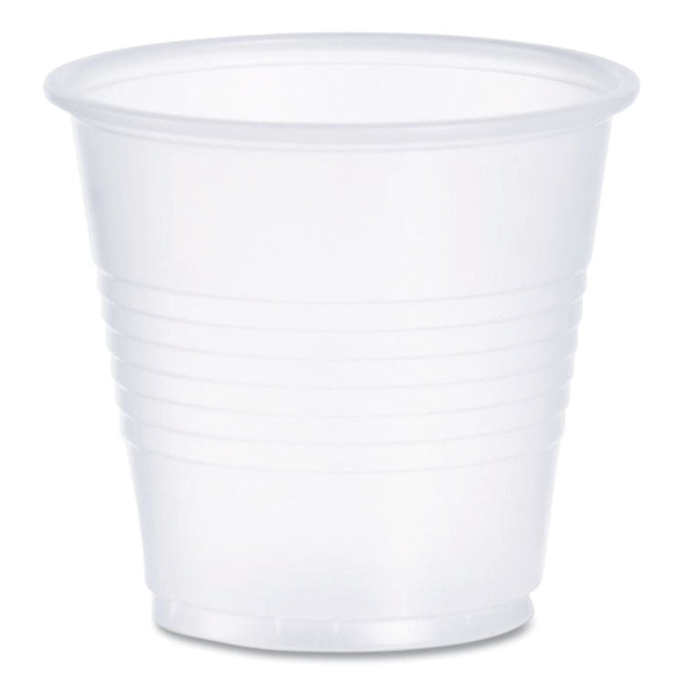 High-Impact Polystyrene Cold Cups, 3.5 oz, Plastic, Translucent, 100/Sleeve, 25 Sleeves/Carton