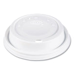 Cappuccino Dome Sipper Lids, Fits 12 oz Hot Cups, Plastic, White, 1,000/Carton