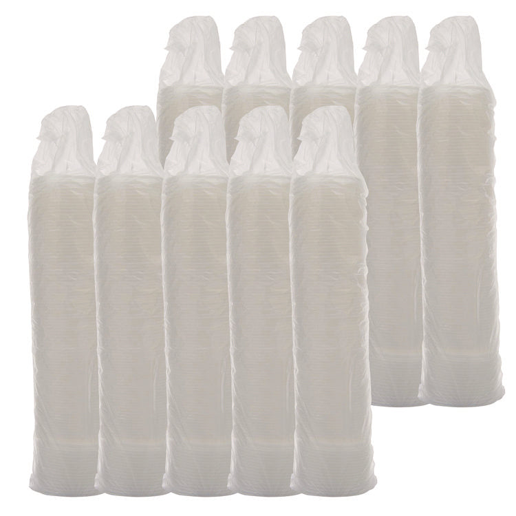 Non-Vented Cup Lids, Fits 6 oz Hot Cups/2 oz to 4 oz Food Containers, Plastic, Translucent, 1,000/Carton