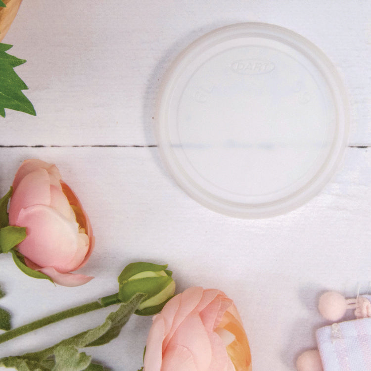 Non-Vented Cup Lids, Fits 6 oz Hot Cups/2 oz to 4 oz Food Containers, Plastic, Translucent, 1,000/Carton