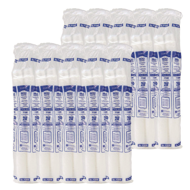 Polystyrene Portion Cups, 1 oz, Plastic, Translucent, 2,500/Carton