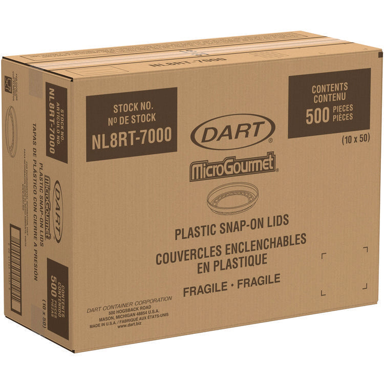 Conex Deli Container Lid, Clear, Plastic, 500/Carton