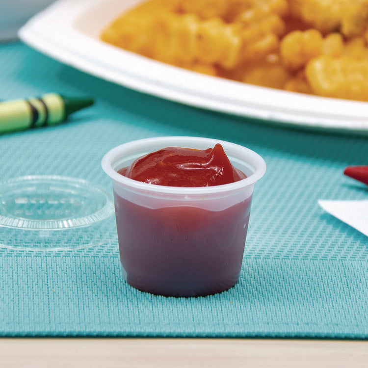 Polystyrene Portion Cups, 1 oz, Plastic, Translucent, 2,500/Carton