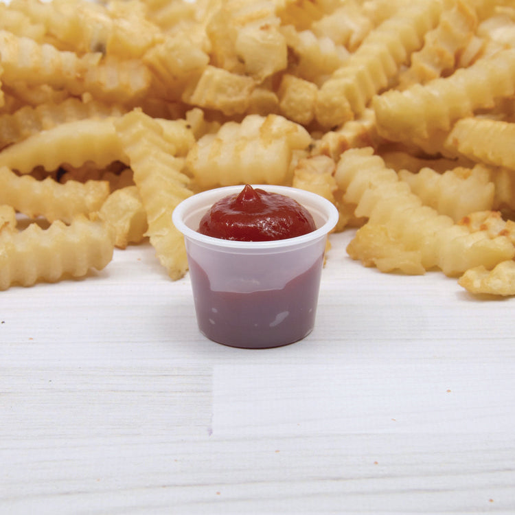 Polystyrene Portion Cups, 1 oz, Plastic, Translucent, 2,500/Carton