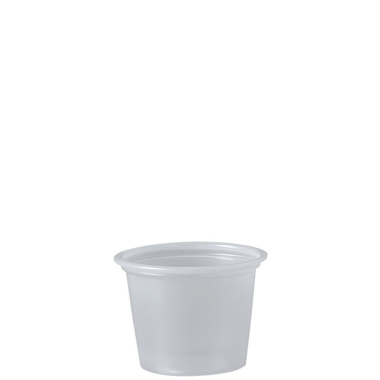 Polystyrene Portion Cups, 1 oz, Plastic, Translucent, 2,500/Carton