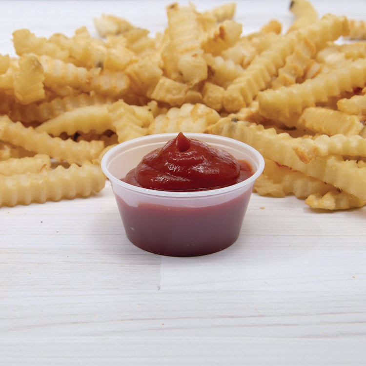 Polystyrene Portion Cups, 3.25 oz, Plastic, Translucent, 250/Bag, 10 Bags/Carton