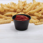 Polystyrene Portion Cups, 4 oz, Plastic, Black, 250/Bag, 10 Bags/Carton