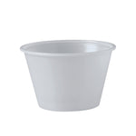 Polystyrene Portion Cups, 4 oz, Plastic, Translucent, 250/Bag, 10 Bags/Carton