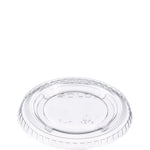Portion/Souffle Cup Lids, Fits 3.25 oz to 9 oz Portion Cups, Plastic, Clear, 125/Pack, 20 Packs/Carton