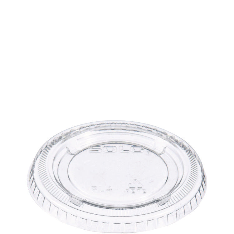Portion/Souffle Cup Lids, Fits 3.25 oz to 9 oz Portion Cups, Plastic, Clear, 125/Pack, 20 Packs/Carton